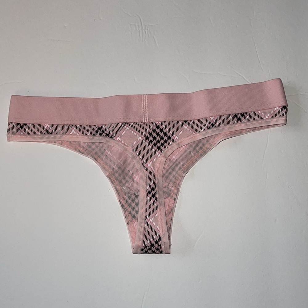 Victorias Secret Logo Cotton Shine Patch Thong Panty Underwear. NWT - Picture 10 of 11